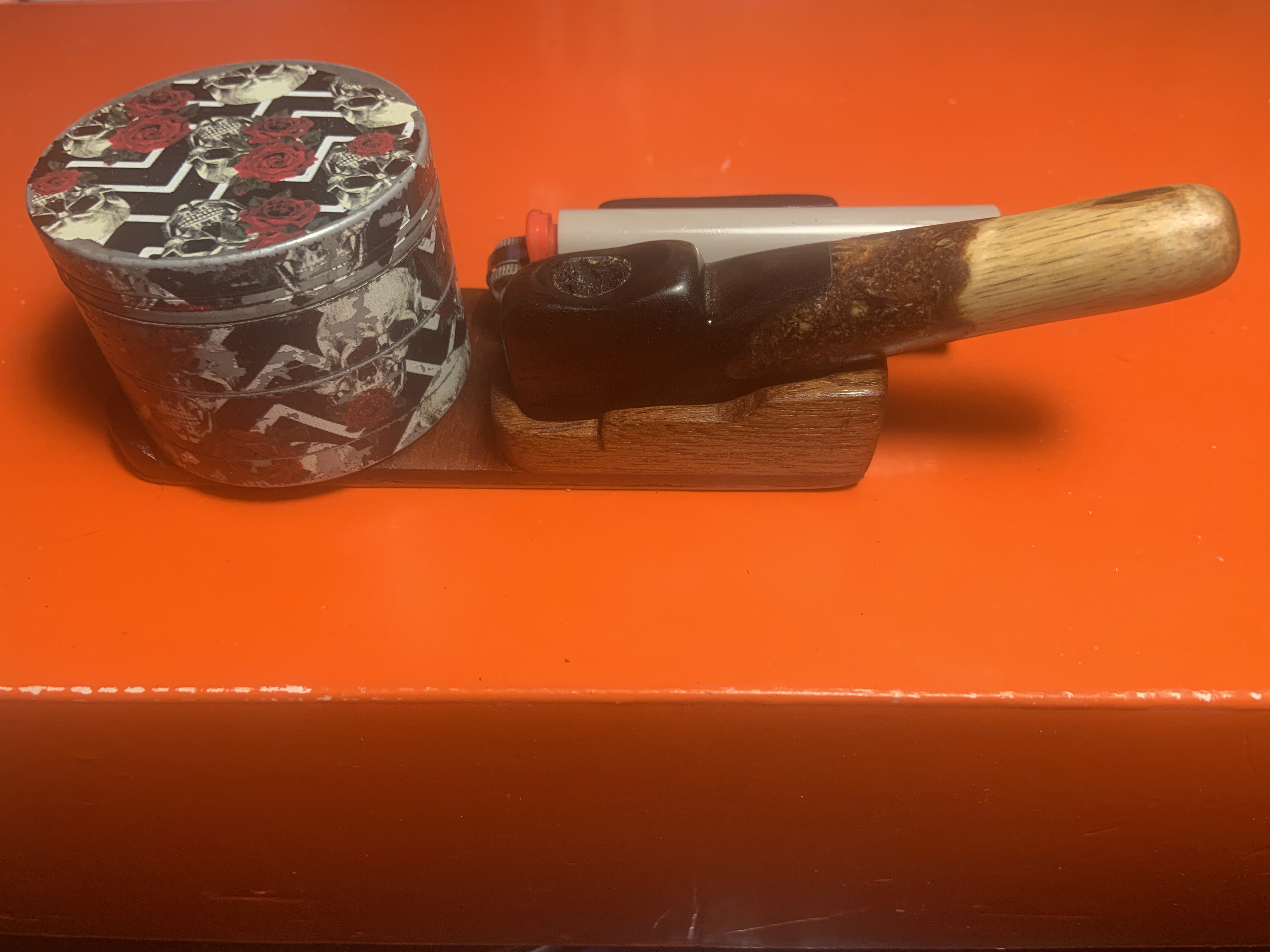 mango wood and walnut wood pipe