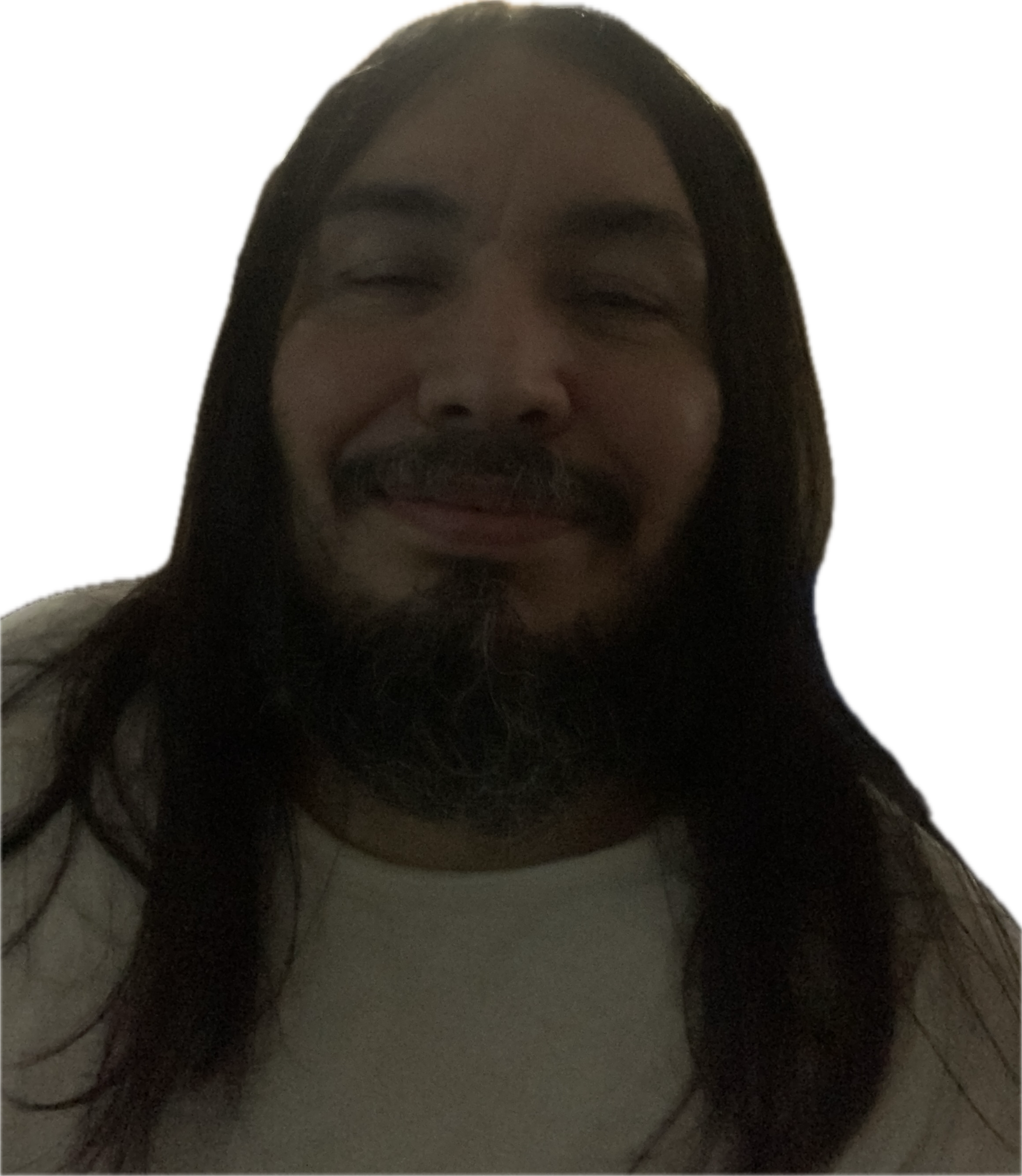 Portrait of the artist smiling